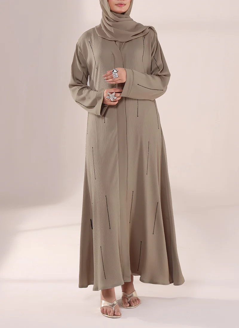 Stone Grace Zoom Fabric Abaya | 0116-C-1028