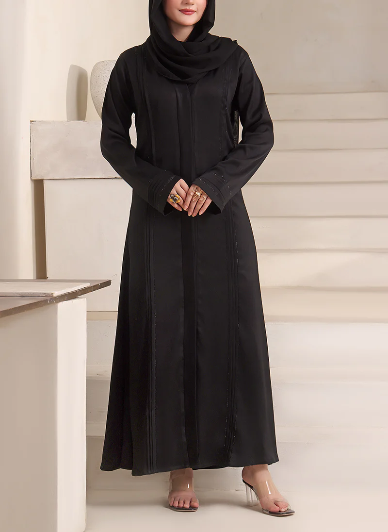Stylish Cuts Stone Work Abaya | 0116-RC-1113