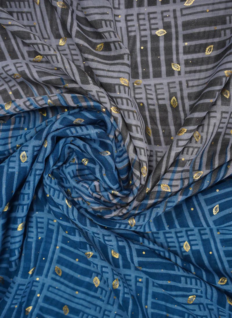 Celestial Twilight" Ombre Lawn Scarf