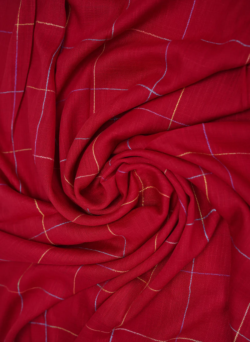 Line-Patterned Lawn Hijab