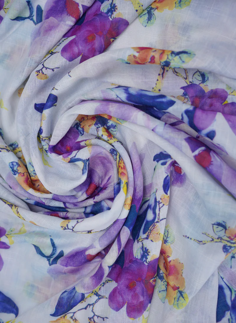Floral Printed Lawn Scarf