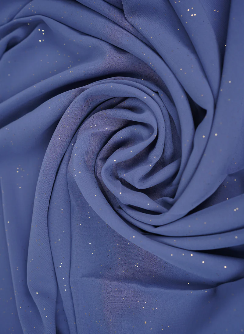 Glitter Chiffon Scarf |  Cornflower Blue