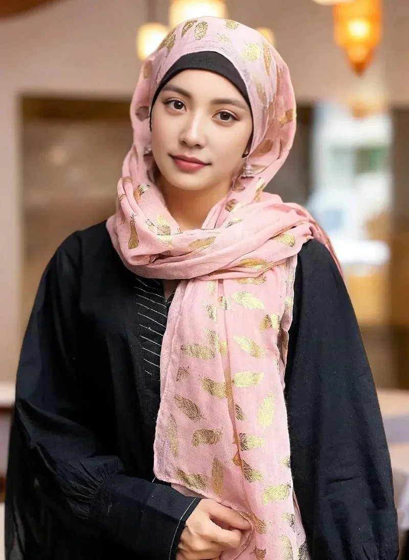 Gold Feather Hijab