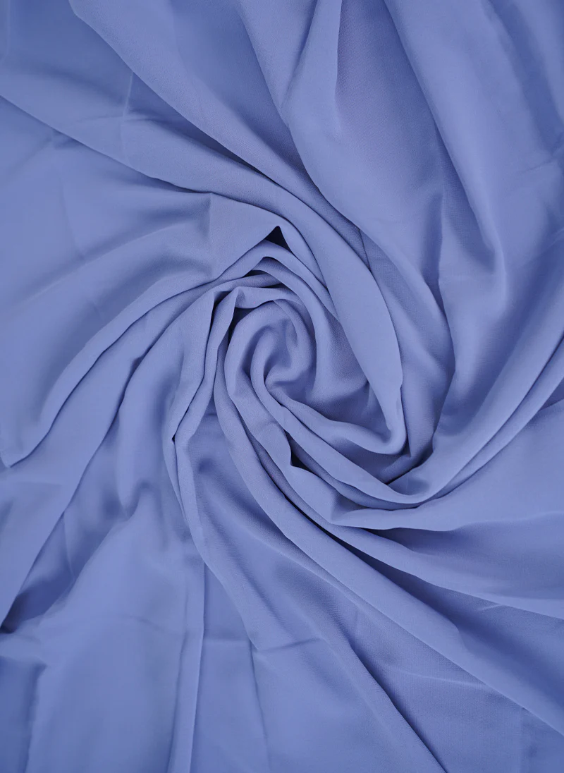 Dusty Blue Plain Chiffon Scarf