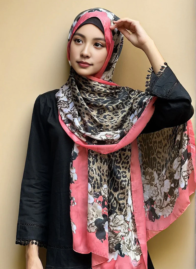 Printed Hijabs-Pink