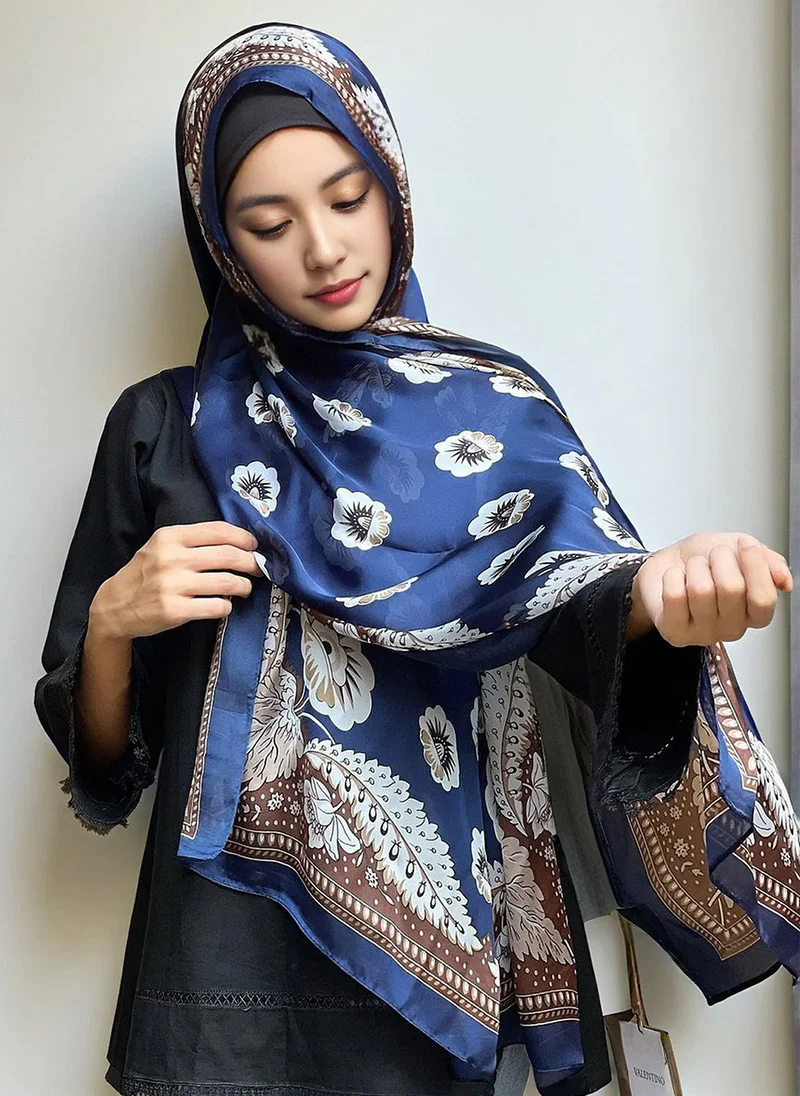 Printed Hijabs-Blue