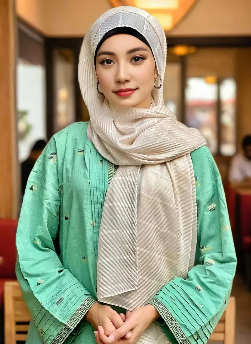 Solid Crinkle Hijabs