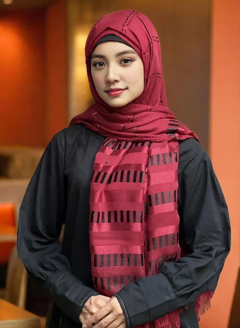 Elegant Stripes Hijab