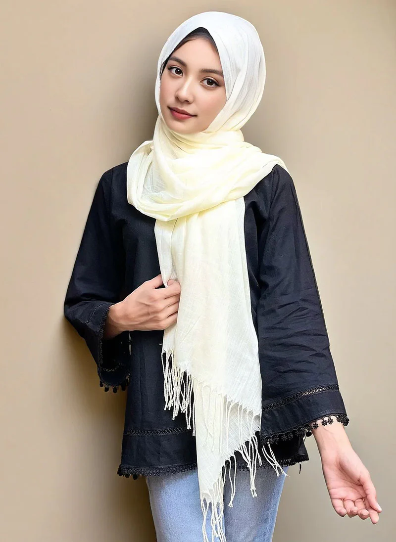 Solid Hijabs-White