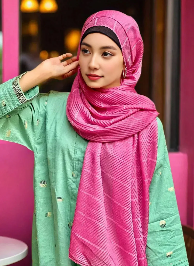 Solid Crinkle Hijabs