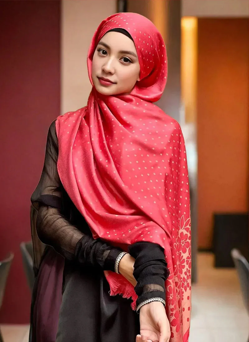 Dot Print Hijab