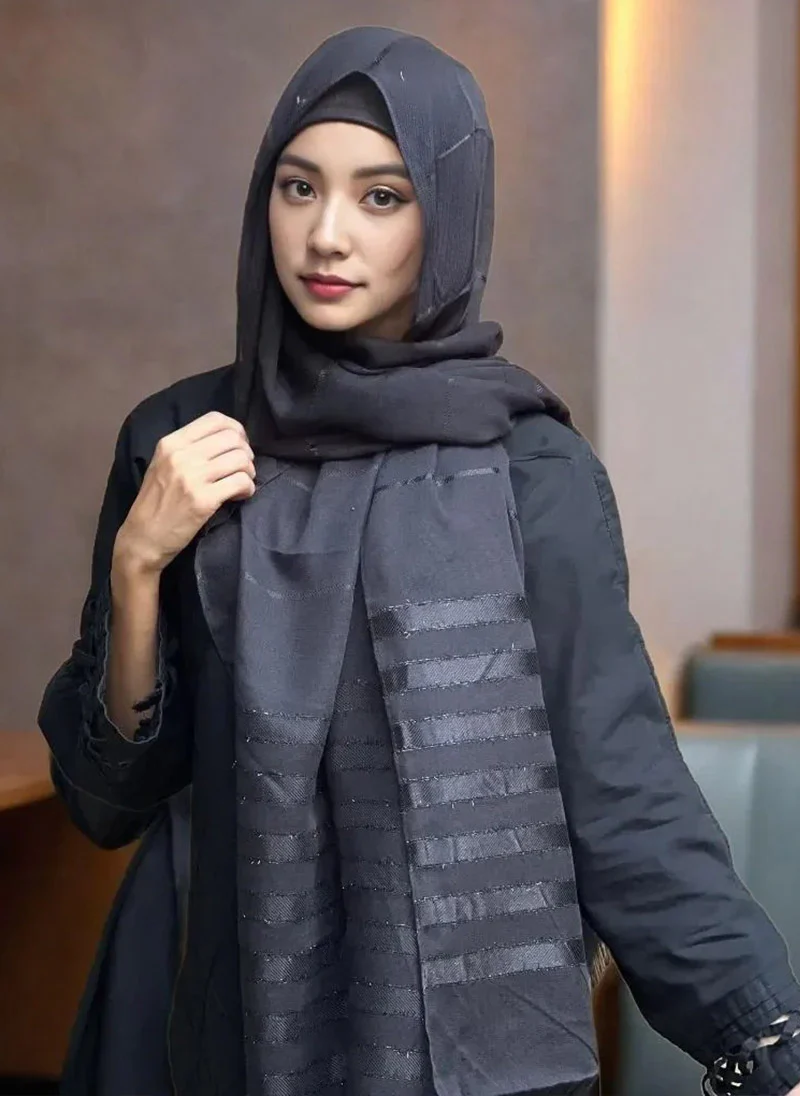 Shimmer Stripe Hijab