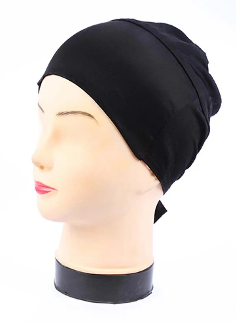 Satin Hijab Cap Black