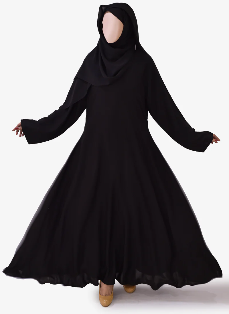 Hijabulhareem Black Pull Over Abaya