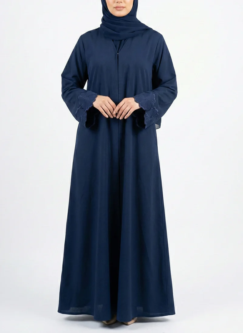 Arabis - Embroidered Nida Abaya | 0116-K-A611
