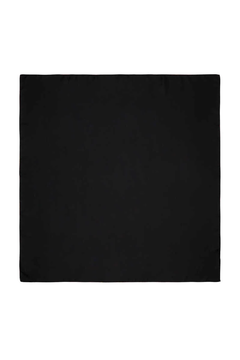 Black Plain Square Scarve