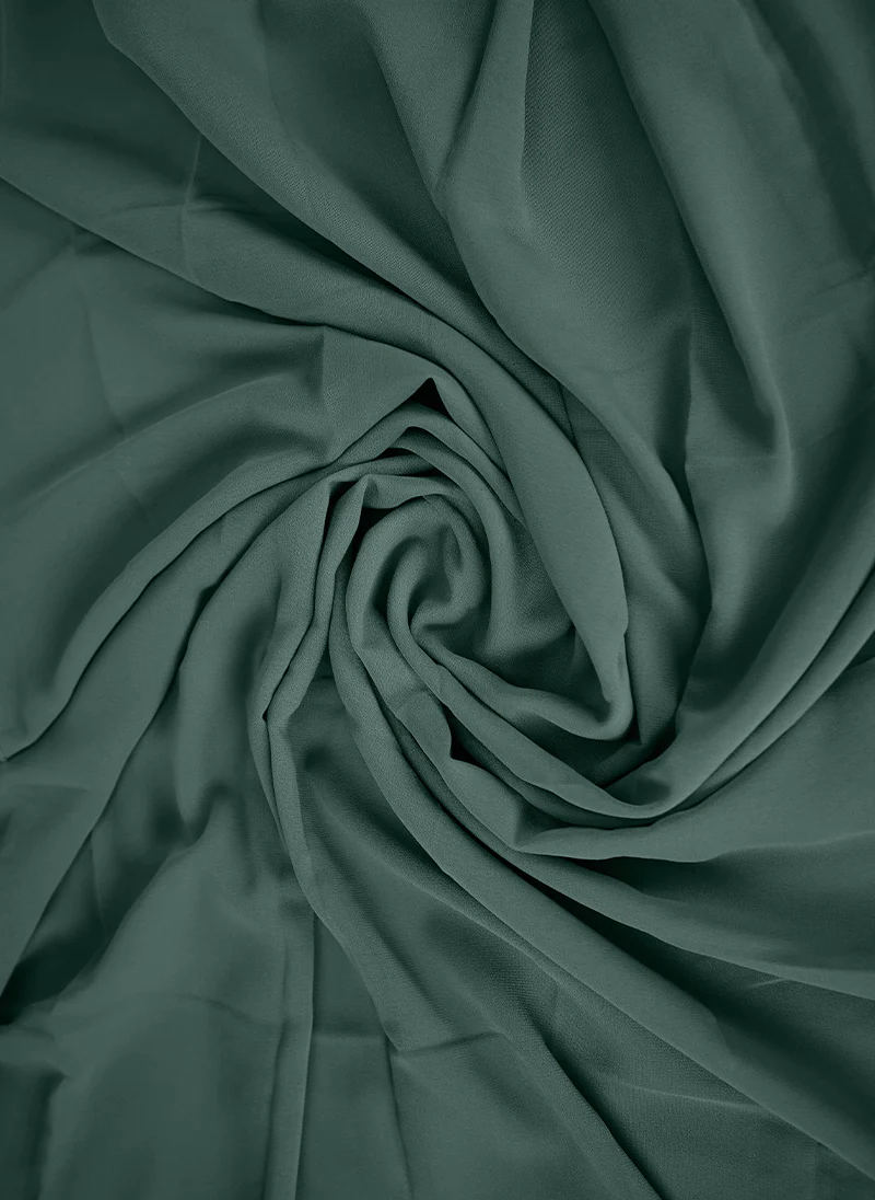 Hunter Green Plain Chiffon Scarf