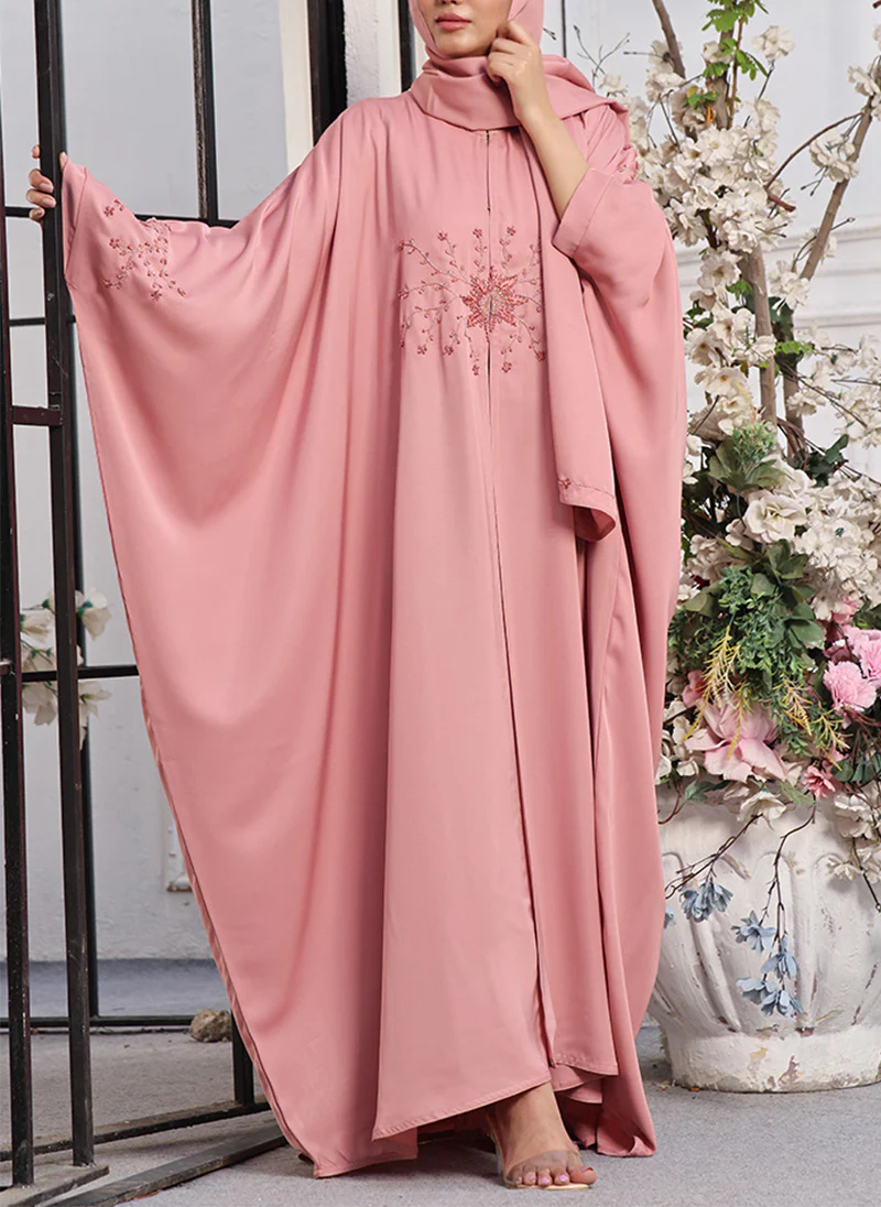 Jilbab Style Abaya Blush Pink - JILBAB-J-777