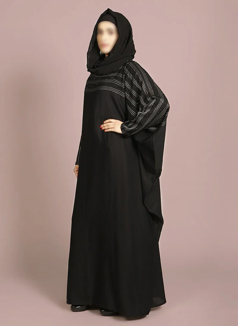 Thread Stitched and Stone Worked Designered Abaya Jilbab-C-966