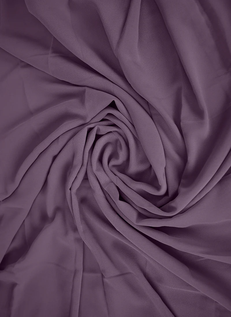 Plum Purple Plain Chiffon Scarf