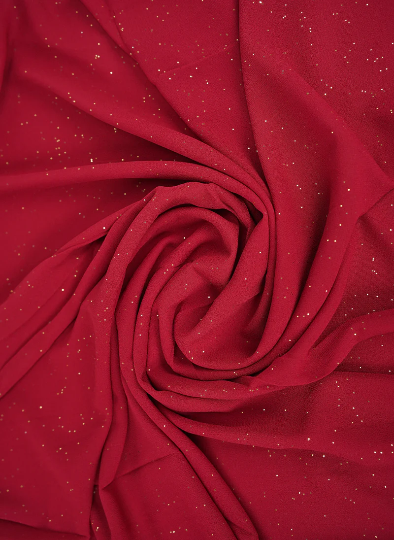 Glitter Chiffon Scarf | Maroon