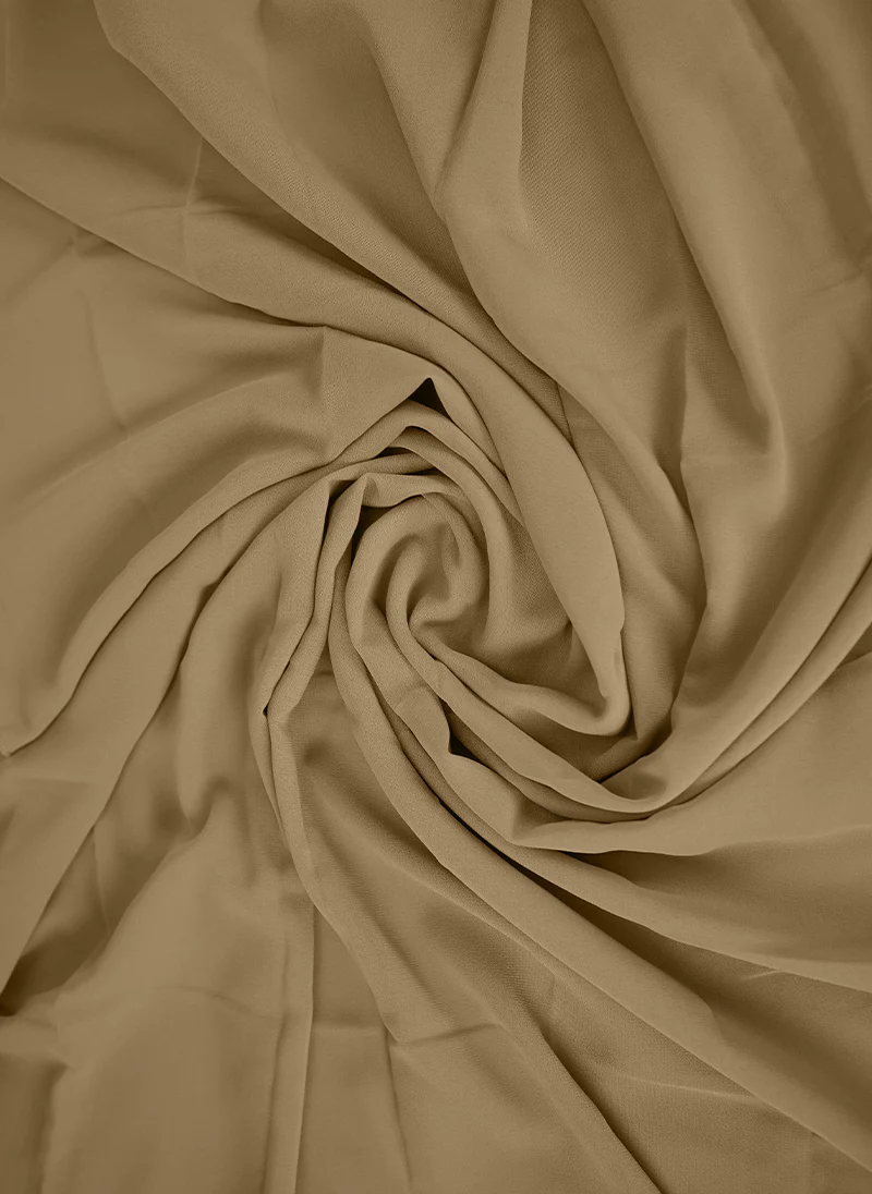 Camel Plain Chiffon Scarf