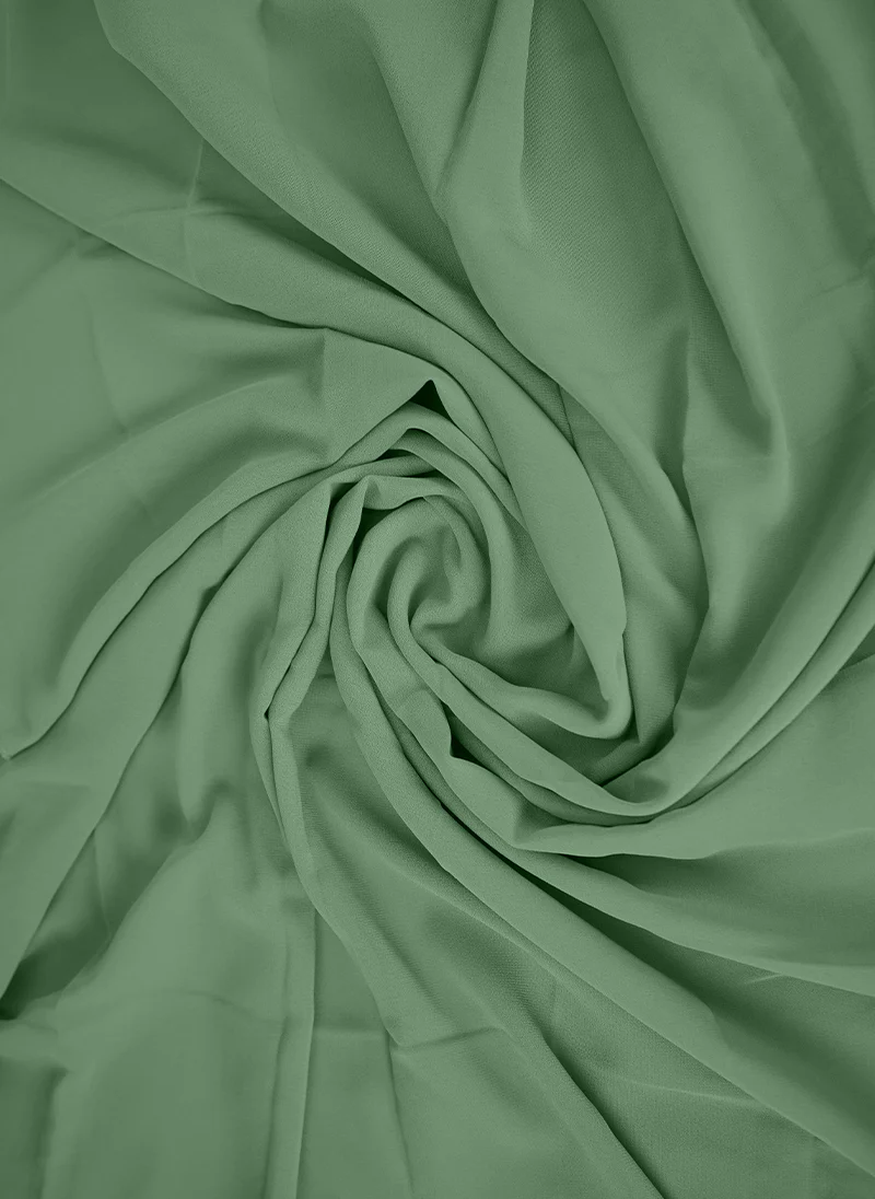 Sage Green Plain Chiffon Scarf