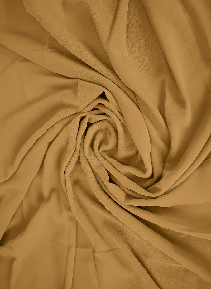 Mustard Plain Chiffon Scarf