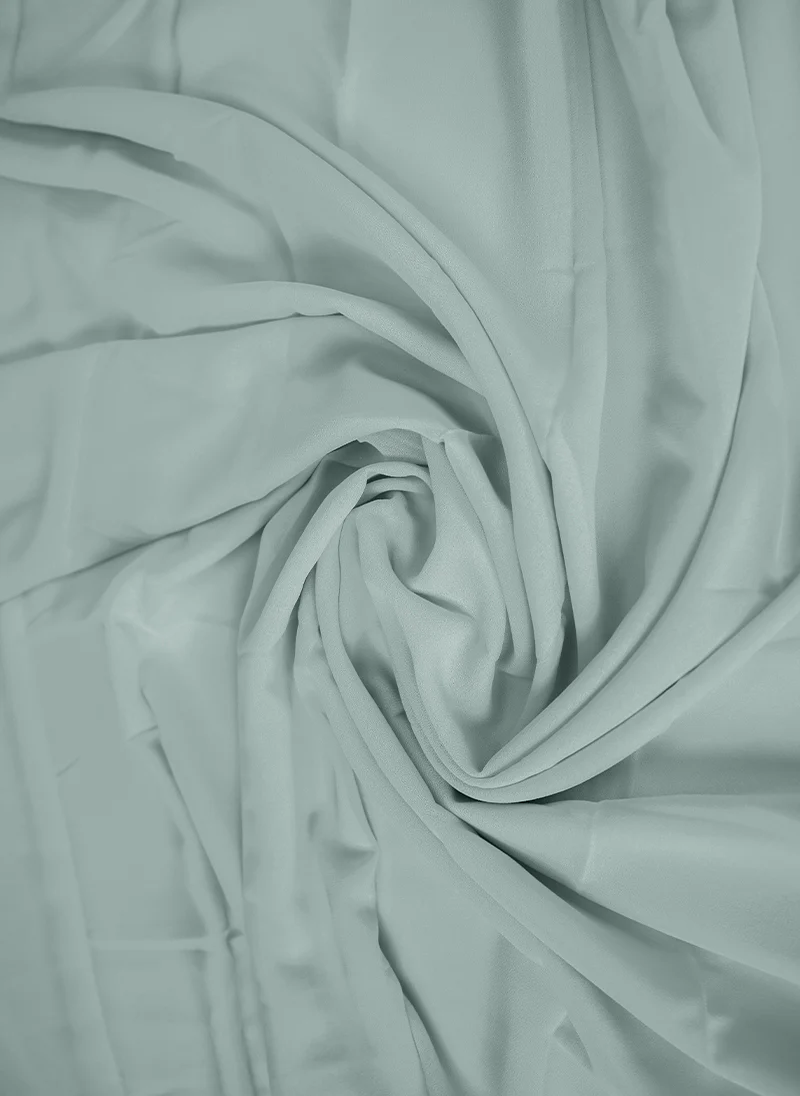 Greyish-Blue Plain Chiffon Scraf