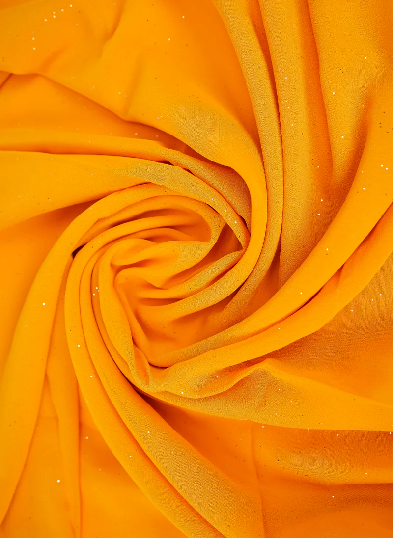 Glitter Chiffon Scarf | Yellow