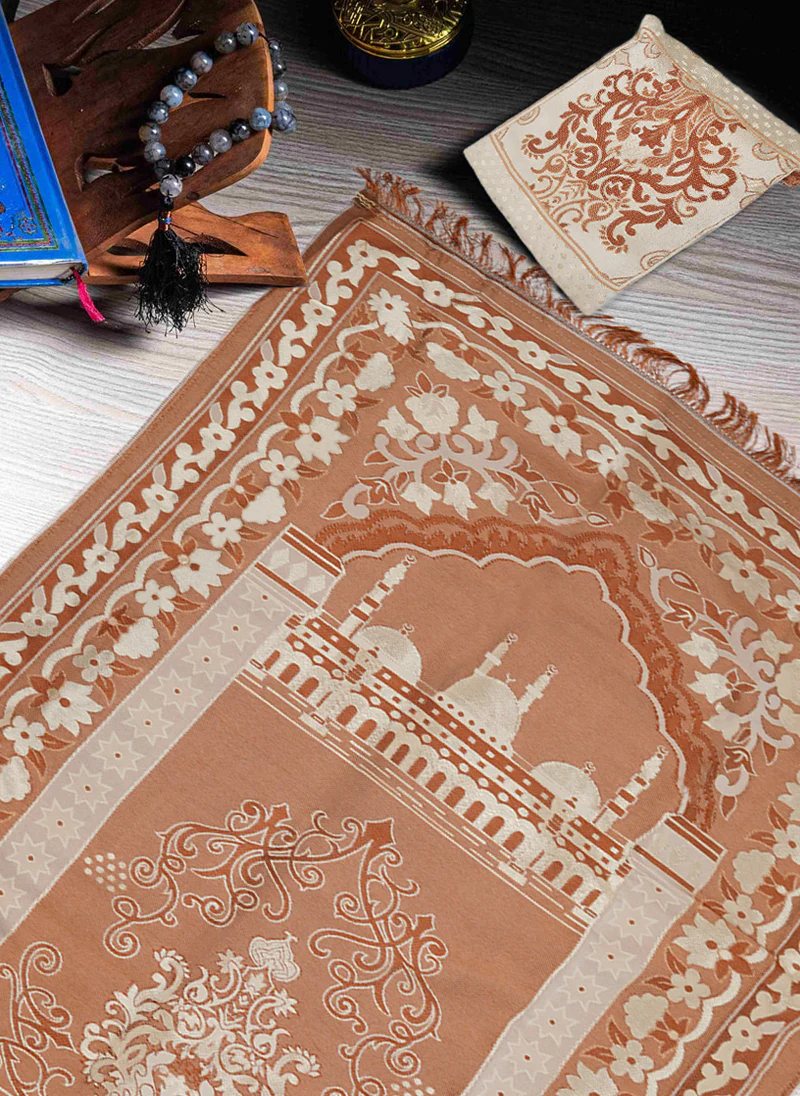 Premium jacard  Safri Prayer Mat|| With Bag