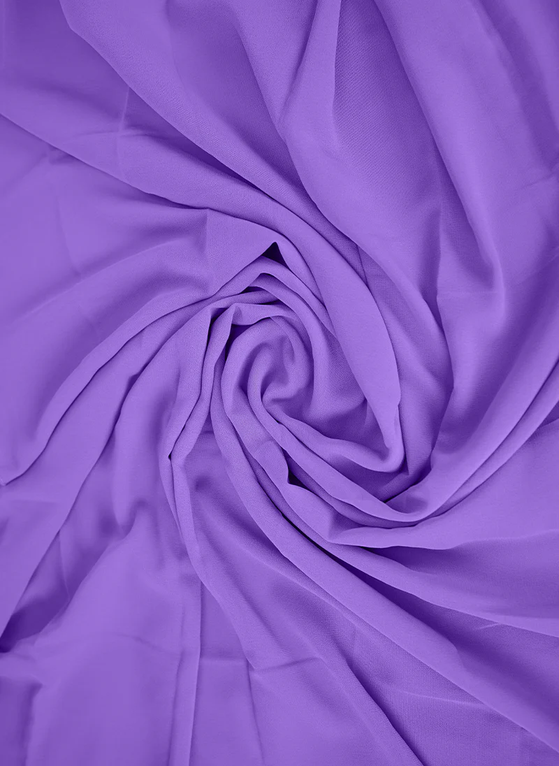Lavender-Purple Plain Chiffon Scarf