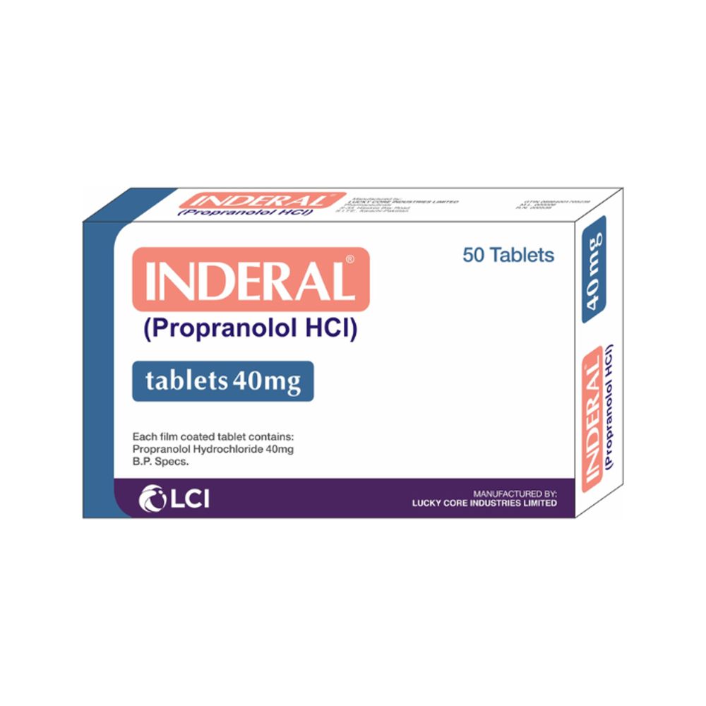 LCI Pharmaceuticals Inderal Tablet, 40mg, 50-Pack
