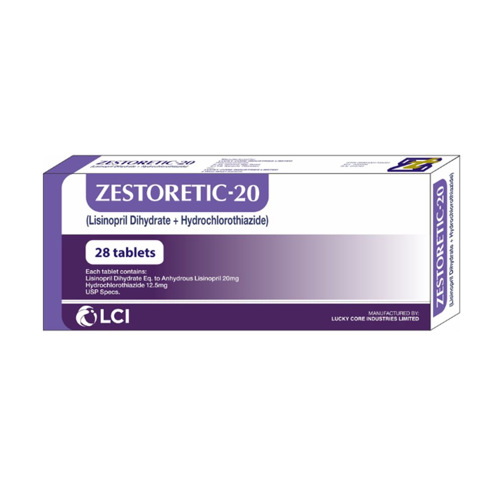LCI Pharmaceuticals Zestoretic Tablet, 20mg, 28-Pack