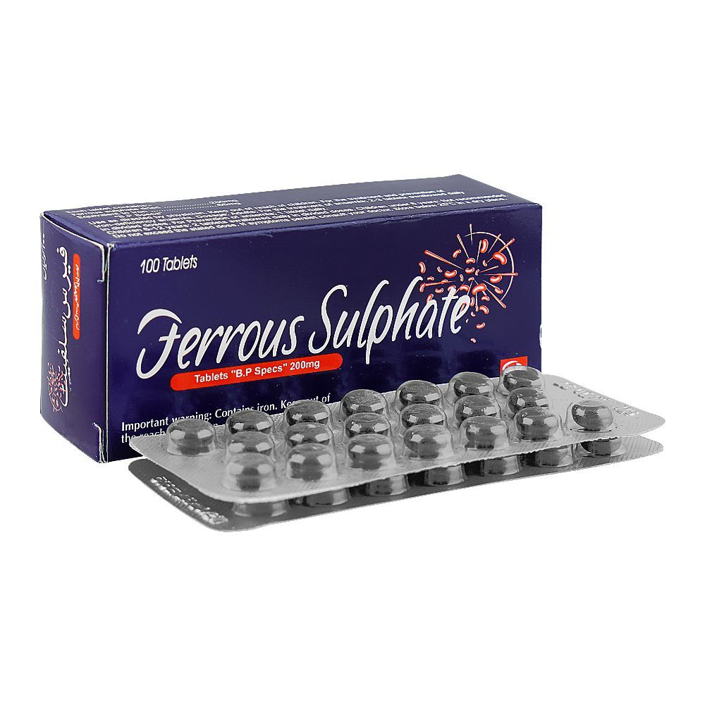 Ferrous Sulphate Tablets 200mg, Strip (20 Tablets)