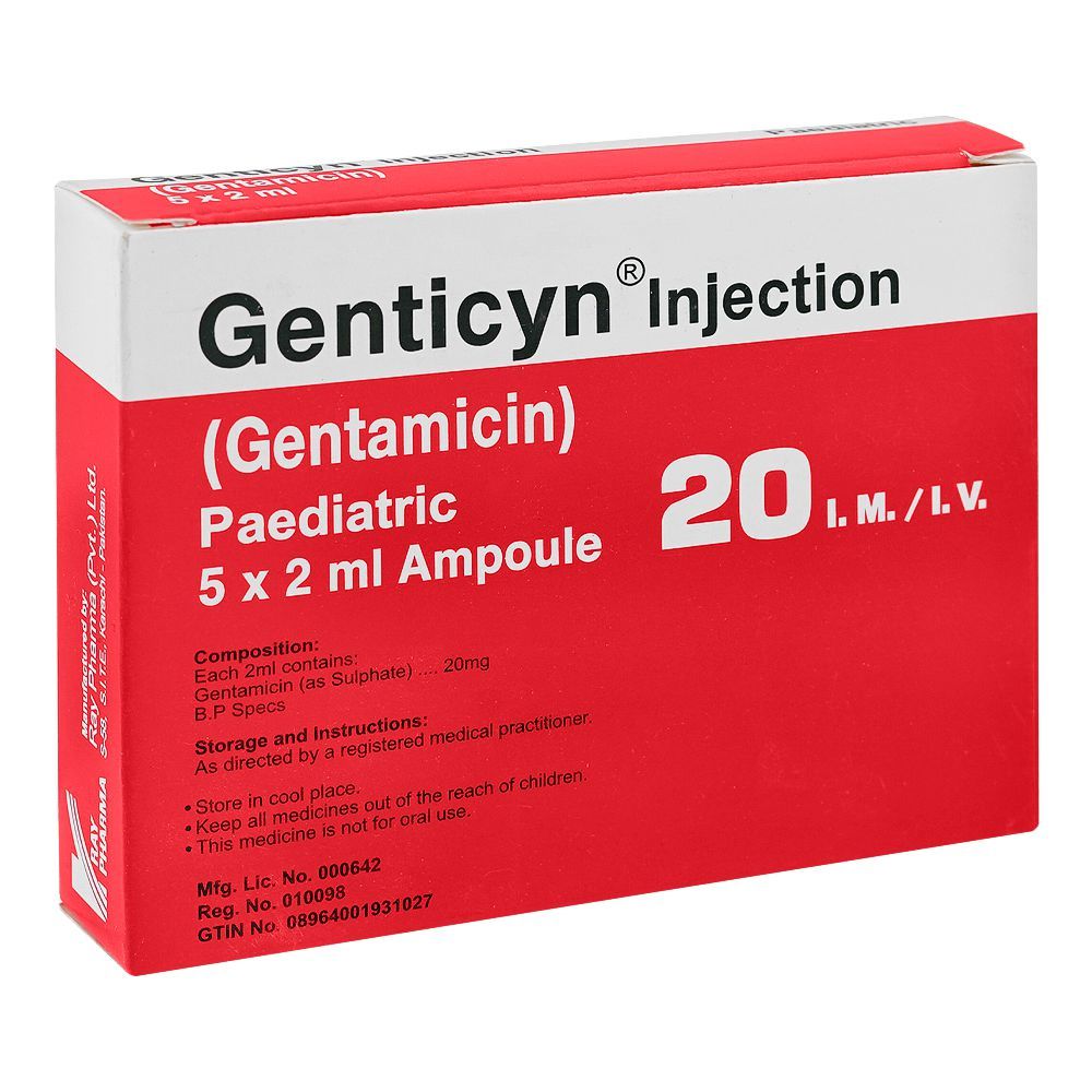 Genticyn Paediatric Im/Iv Injection 20Mg 2ml, Box