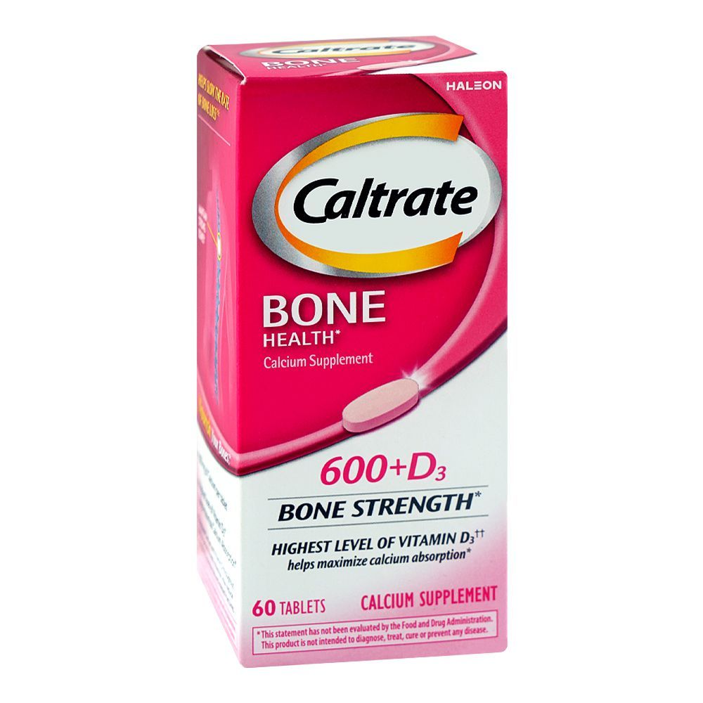 Caltrate 600+D Calcium Supplement, 60 Tablets