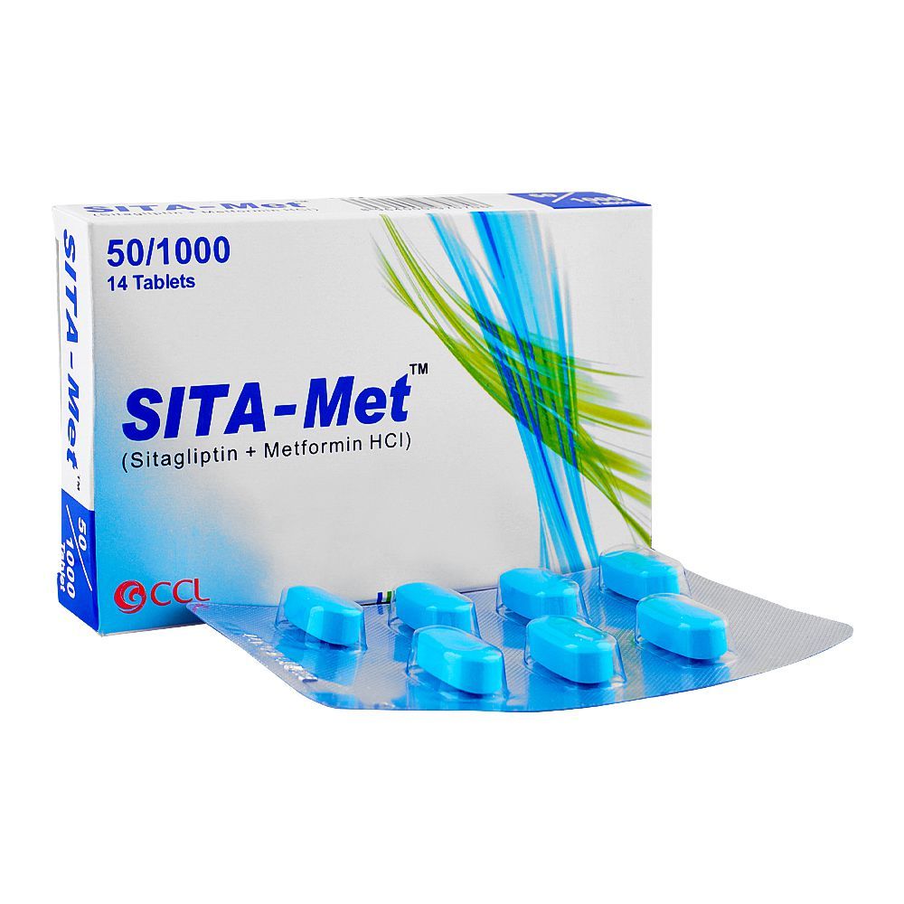 Sita Met Tablets, 50mg+1000mg, Box (14-Pack)