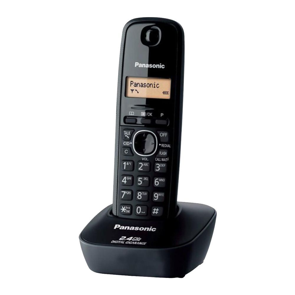 Panasonic 2.4GHz Digital Cordless Phone, Black, KX-TG3411BX