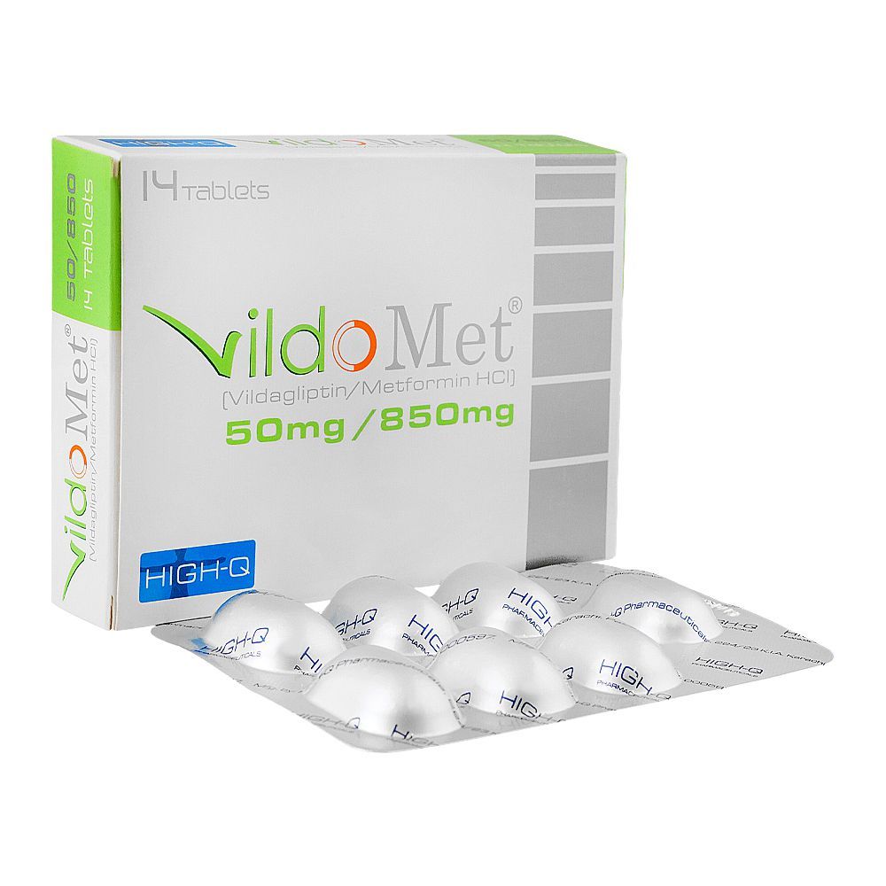 High-Q Pharmaceuticals Vildo Met Tablet, 50mg/850mg, 14-Pack