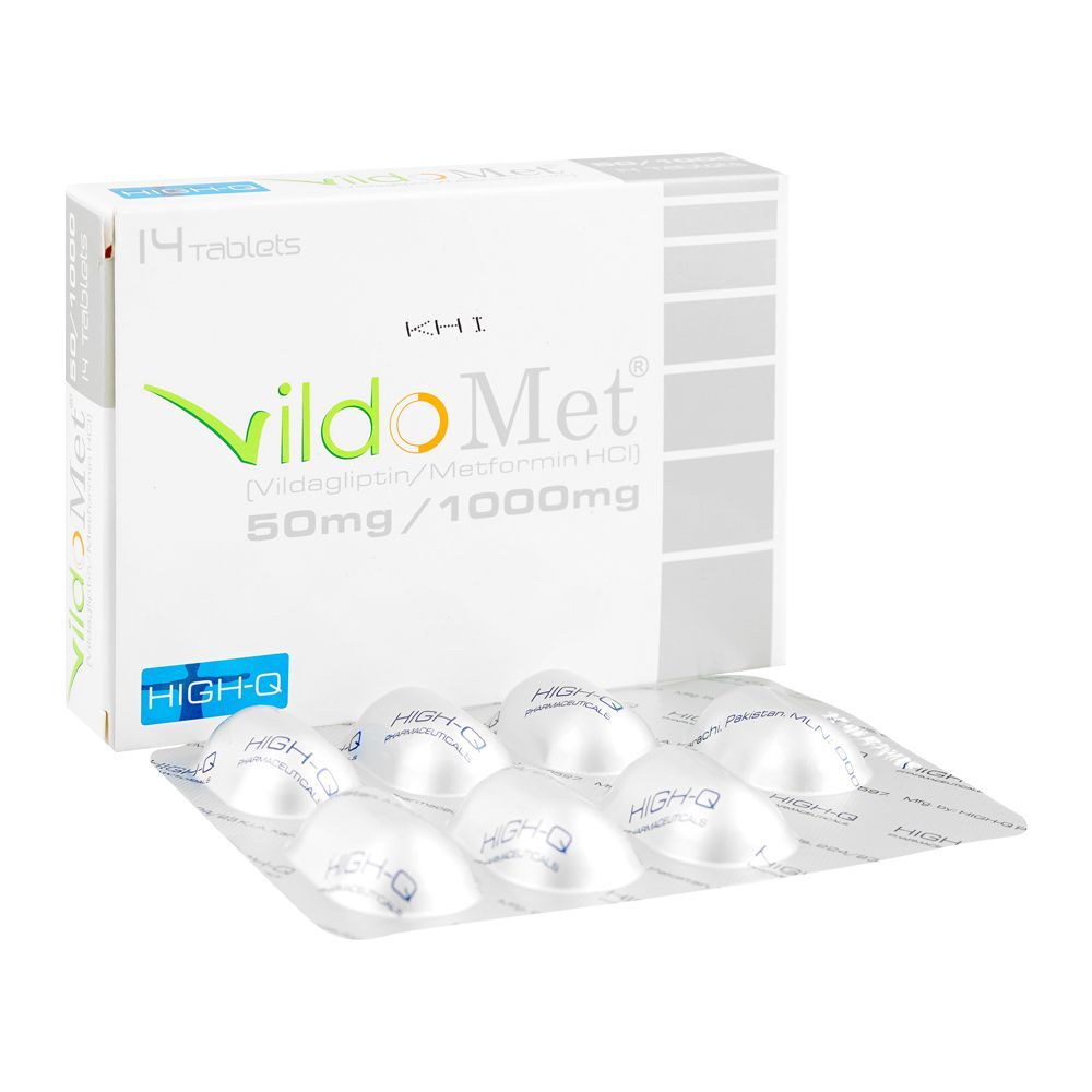 Vildomet Tablets 50mg/1000mg, Box (14 Tablets)