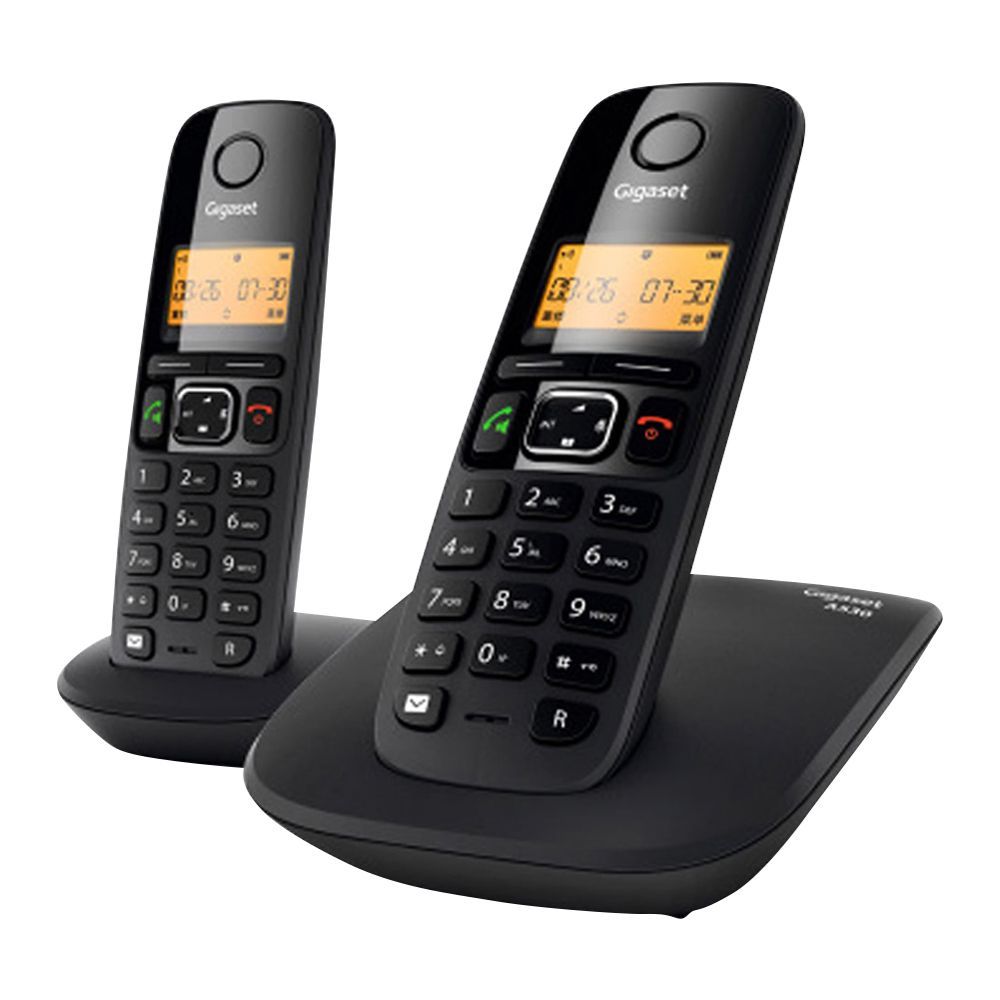 Gigaset DUO Cordless Landline Phone, Black, A530