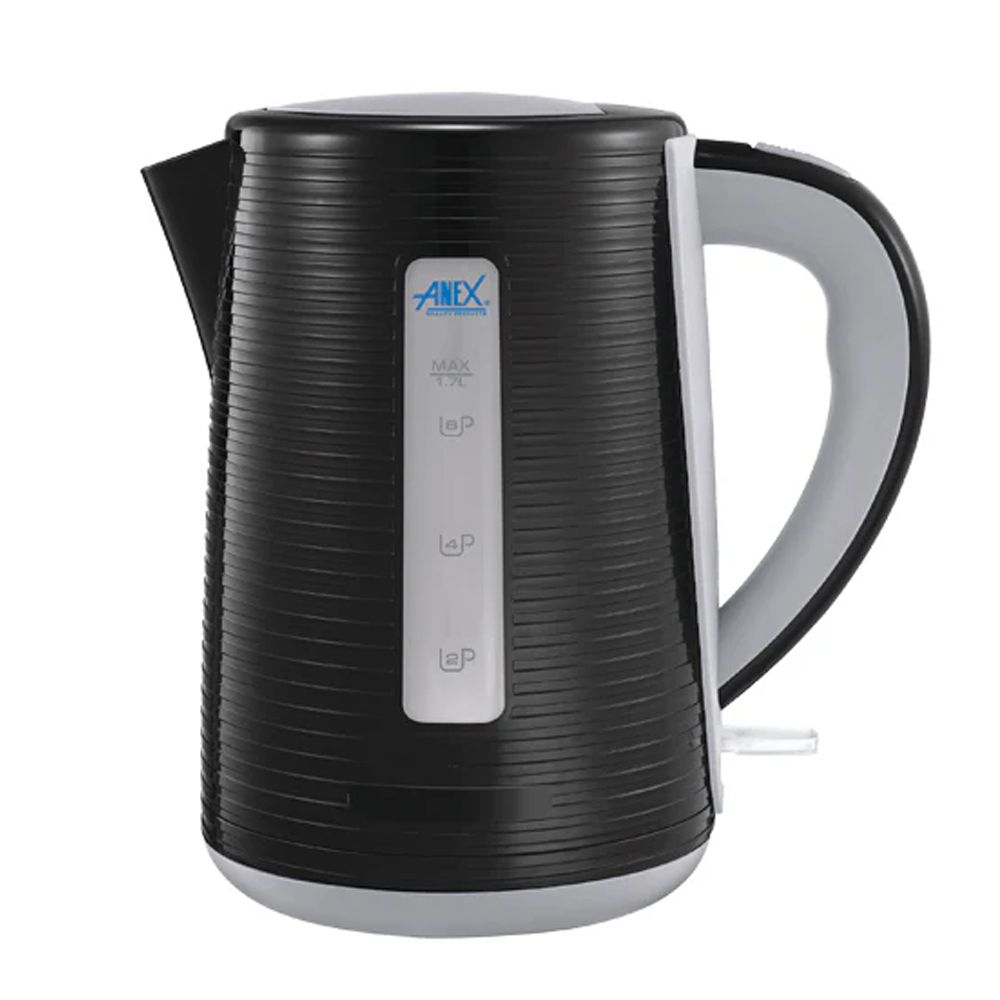 Anex Deluxe Kettle,1850-2200W, 220-240V, 1.7 Liter, Black, AG-4042