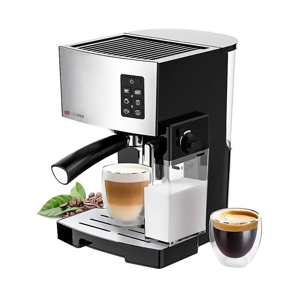 Alpina Espresso Coffee Machine, Silver/Black, SF-2812