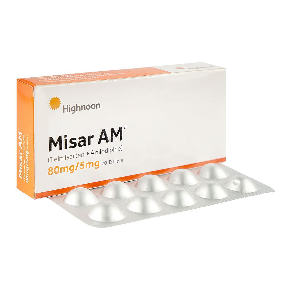 Highnoon Laboratories Misar Am Tablet, 80/5mg, 20-Pack