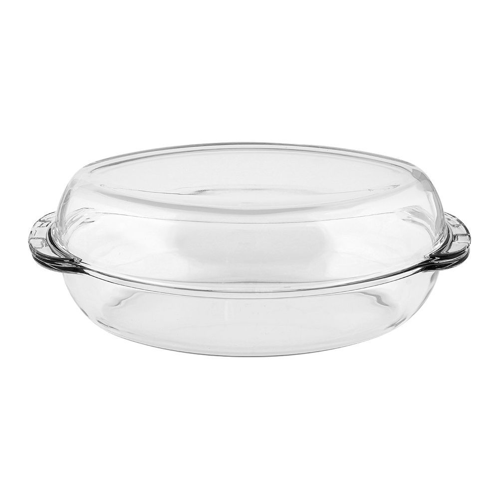 Borcam Borcam Oval Glass Casserole with Lid, Elegant Serving Dish, 59062