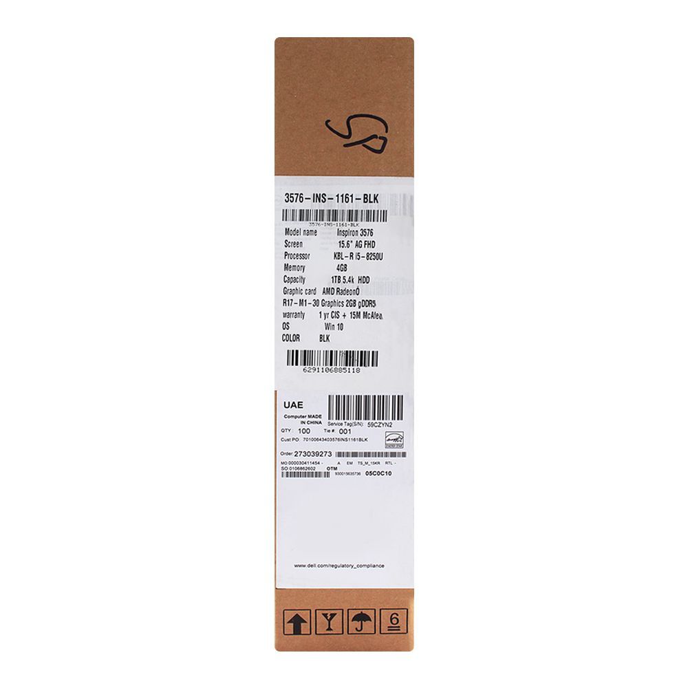 Dell Inspiron 15 3576 Ci5 Windows 10 Laptop