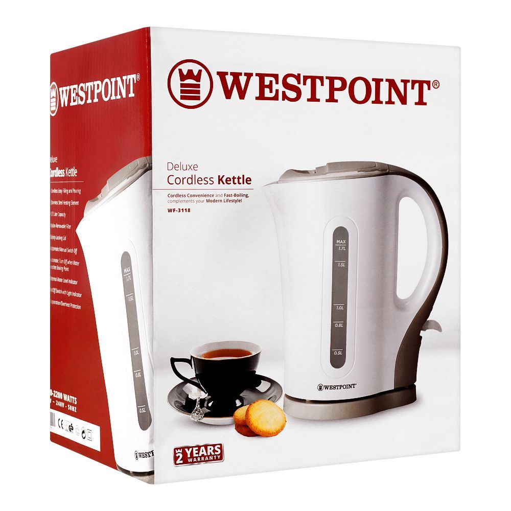 West Point Deluxe Cordless Kettle, WF-3118