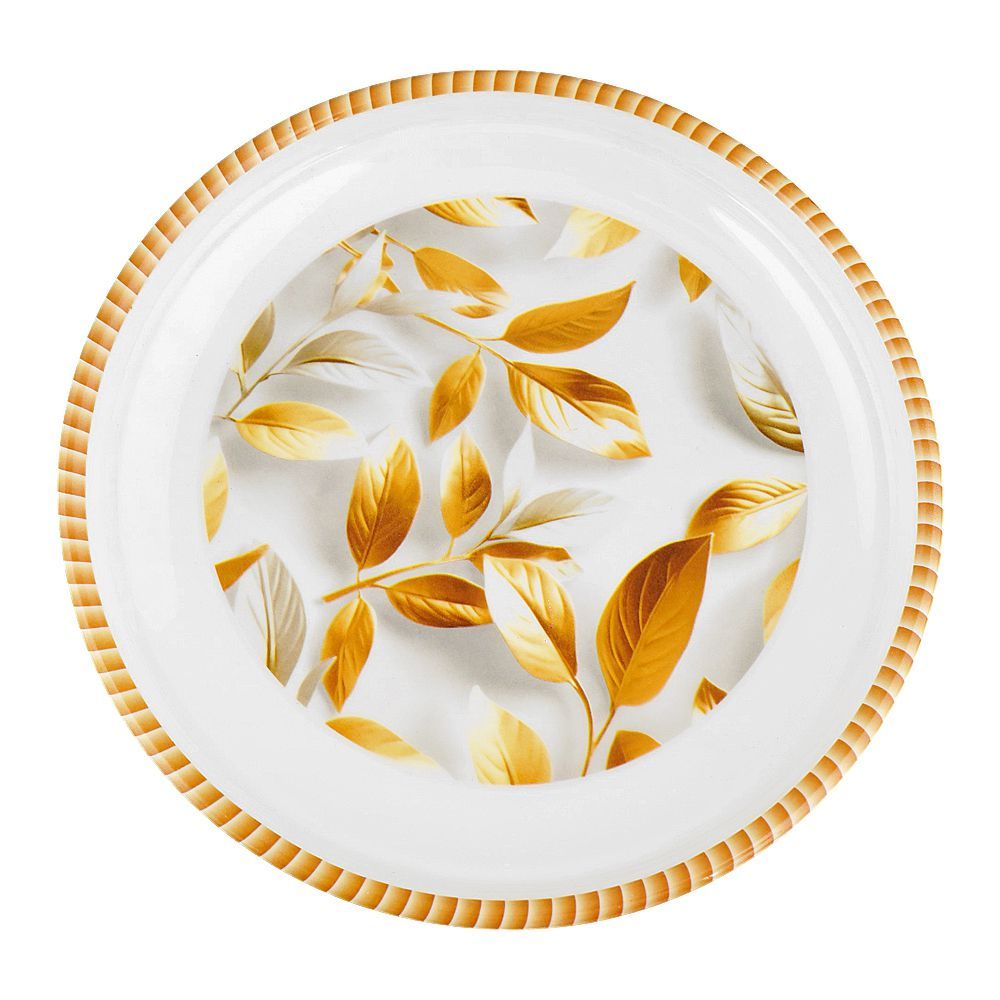 Sky Melamine Flat Plate, Brown, Quarter