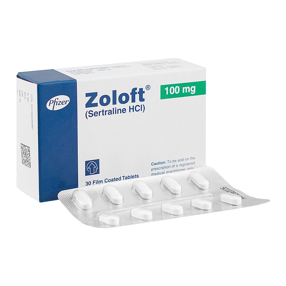 Zoloft Tablets 100mg, Box (30 Tablets)